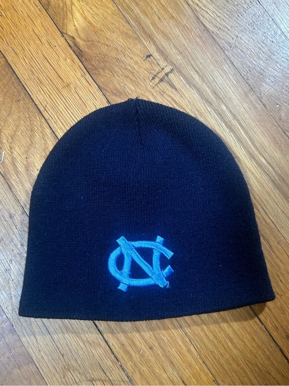 North Carolina Tar Heels Kids beanie,  UNC logo embroidered in Carolina blue.